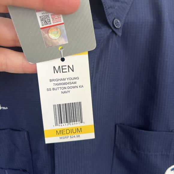 Pro edge BYU Cougars mens Outdoor Polo UPF 50 Medium Vented Lightweight - Picture 5 of 12